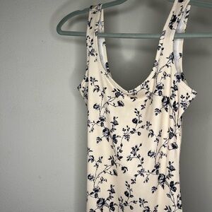 SHEIN Floral Print Jumpsuit in Cream and Black